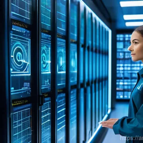 Home 1 정보기기운용 실무와 최신 장비 관리 기술 트렌드 - **Prompt: Futuristic Proactive Maintenance with AI Analyst**
"A highly detailed and vibrant imag...