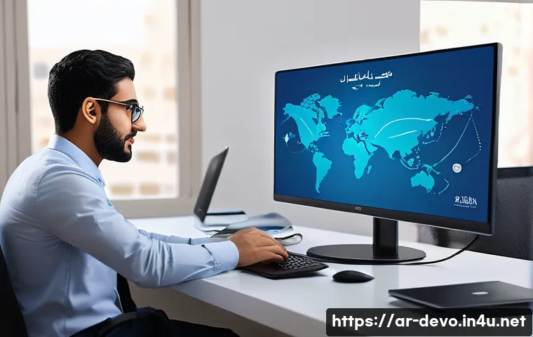 정보기기운용기능사 실기 시험 대비 네트워크 구성 학습법 - A detailed, realistic office network setup scene showing various network devices including routers, ...