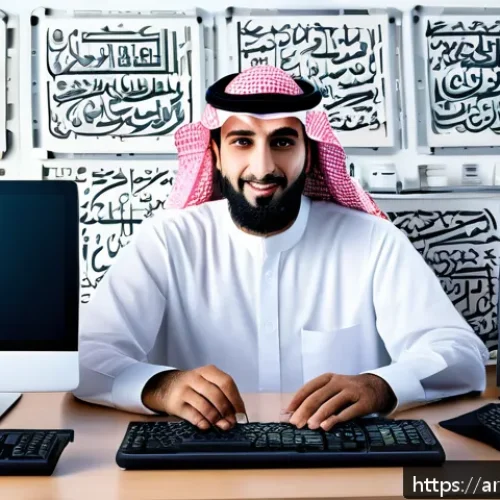 정보기기운용 자격증으로 가능했던 직무 전환 경험담 - A professional Middle Eastern man in modern office attire, confidently troubleshooting computer hard...